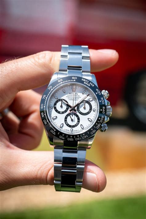 rolex daytona black vs white|rolex daytona price list.